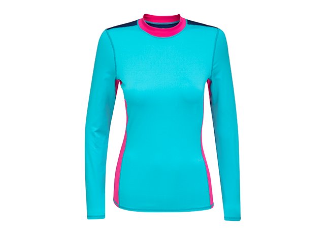 Camiseta licra manga larga Sea-Doo Beach para mujer | Rashguard playa de manga larga | Ajuste relajado | 87% poliéster, 13% Spandex | FPS 50 UV