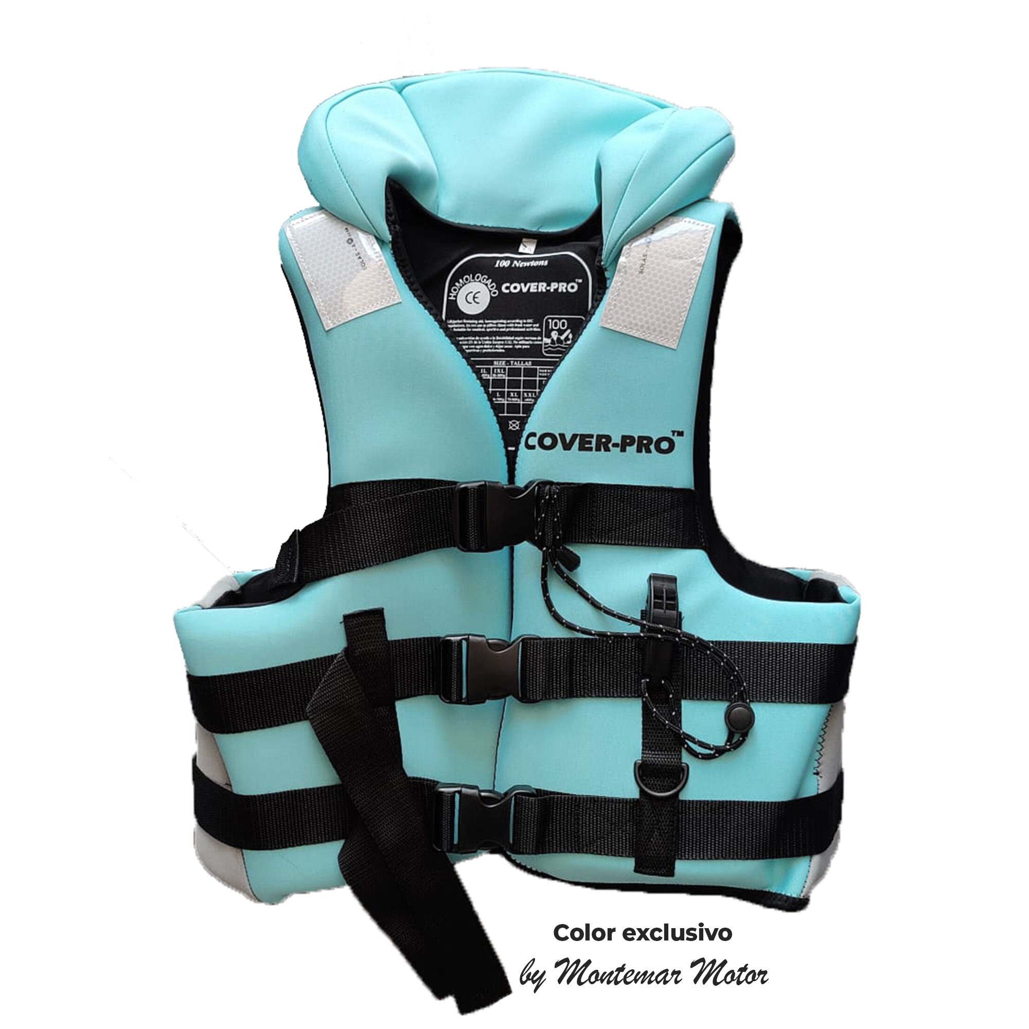 Chaleco homologado 100N Cover Pro | Chaleco salvavidas para moto de agua | 5 colores | Neo Mint Color Exclusivo Montemar Motor | Montemar Motor ✅