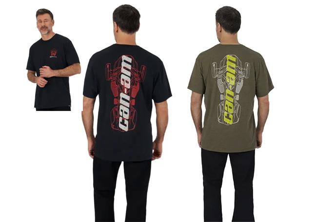 Camiseta Can-Am Cruiser para hombre | Camiseta de cuello redondo con gráficos | Colores sólidos: 100 % algodón | Logotipo Can-Am en la espalda