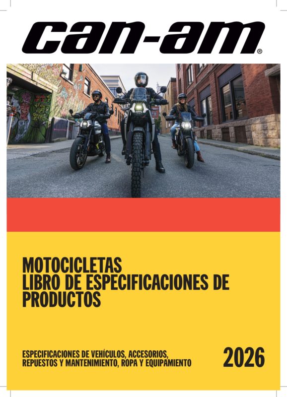 Catálogo Can Am Eléctricas 2 Ruedas 2026 portada | Accesorios, equipamiento y mantenimiento Can Am 2026 ✅