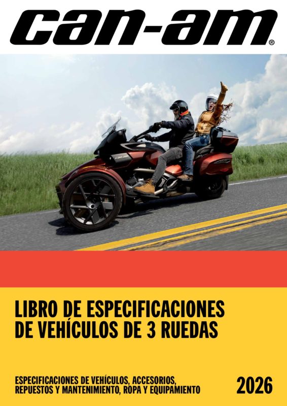 Catálogo Can Am 3 Ruedas 2026 portada | Accesorios, equipamiento y mantenimiento Can Am 2026 ✅