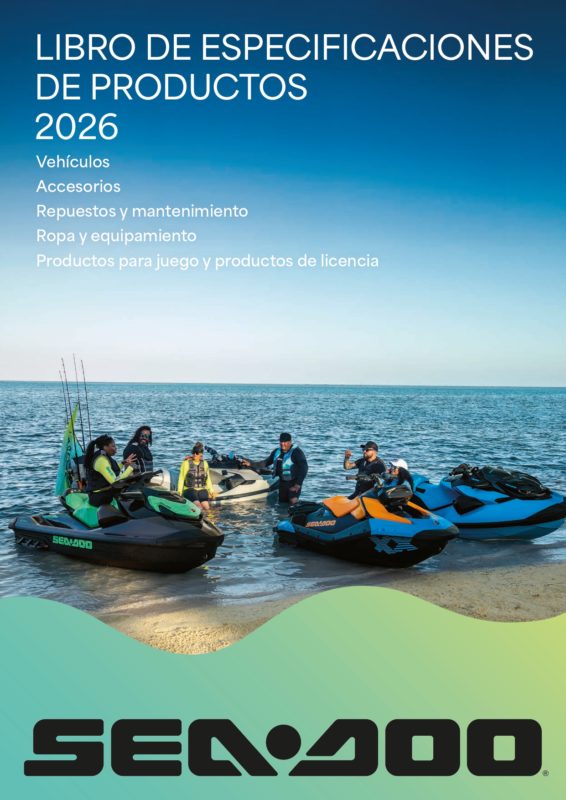 Catálogo Sea-Doo 2026 portada | Accesorios, equipamiento y mantenimiento Sea Doo 2026 ✅