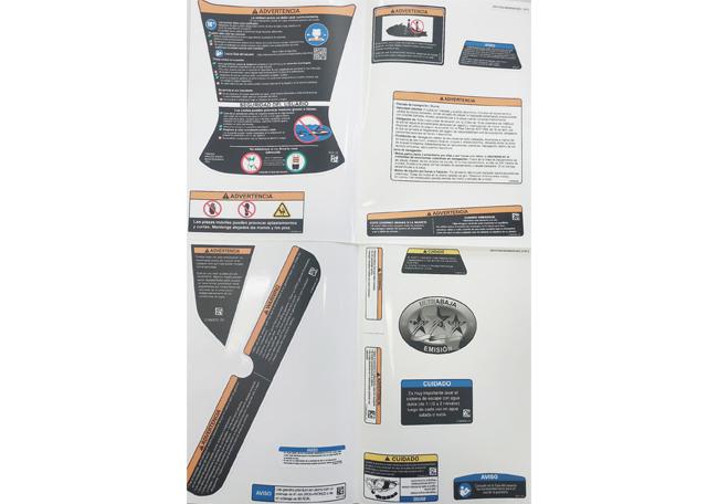 Pegatinas advertencia moto de agua Sea-Doo RXT-X 325 2026